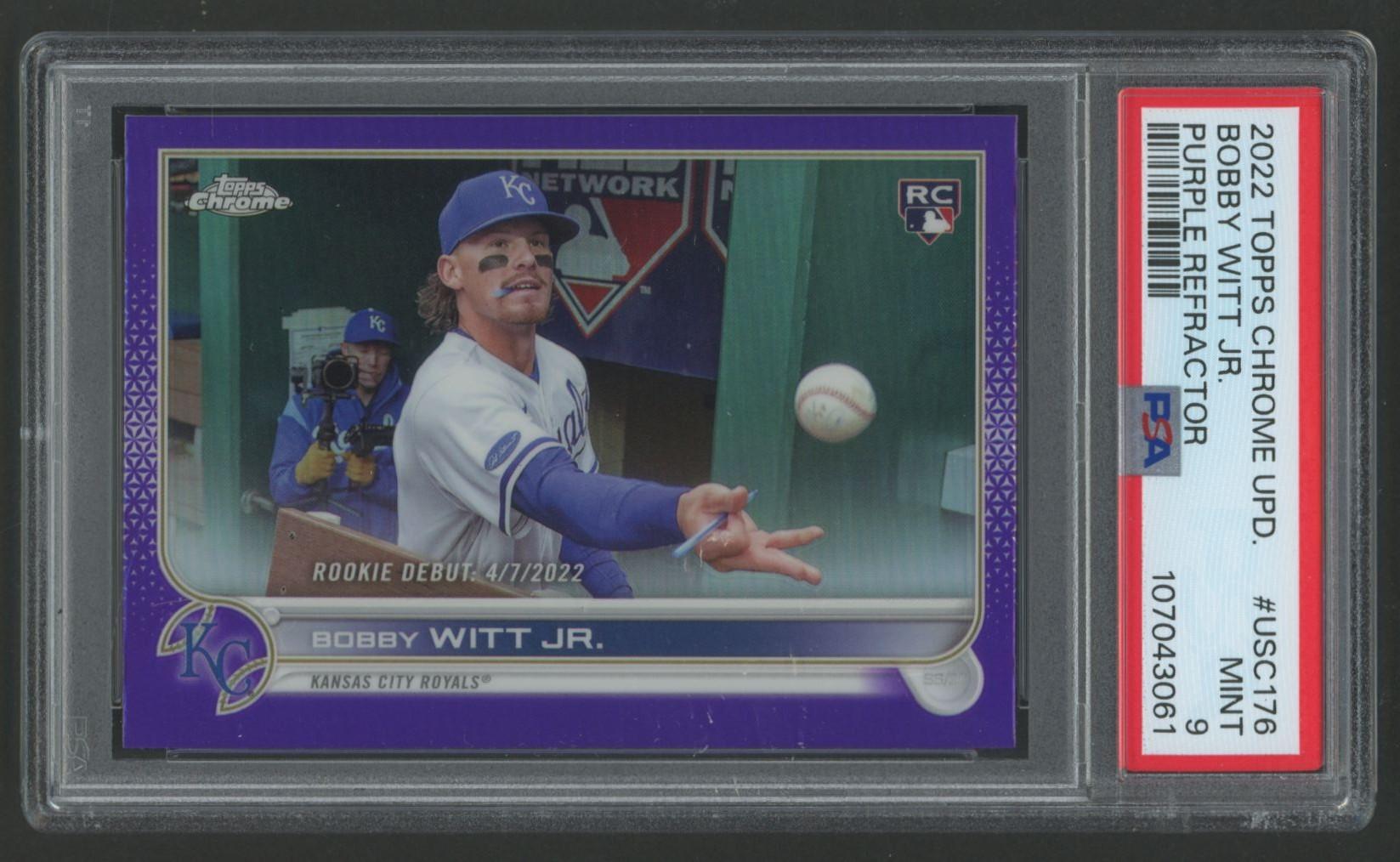 Bobby Witt Jr. 2022 Topps Chrome Update Purple #USC176 (PSA 9) at PristineAuction.com Bobby Witt Jr. 2022 Topps Chrome Update Purple #USC176 (PSA 9) at PristineAuction.com