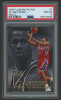 Allen Iverson 1996-97 Flair Showcase Row 2 #3 RC (PSA 8) at PristineAuction.com