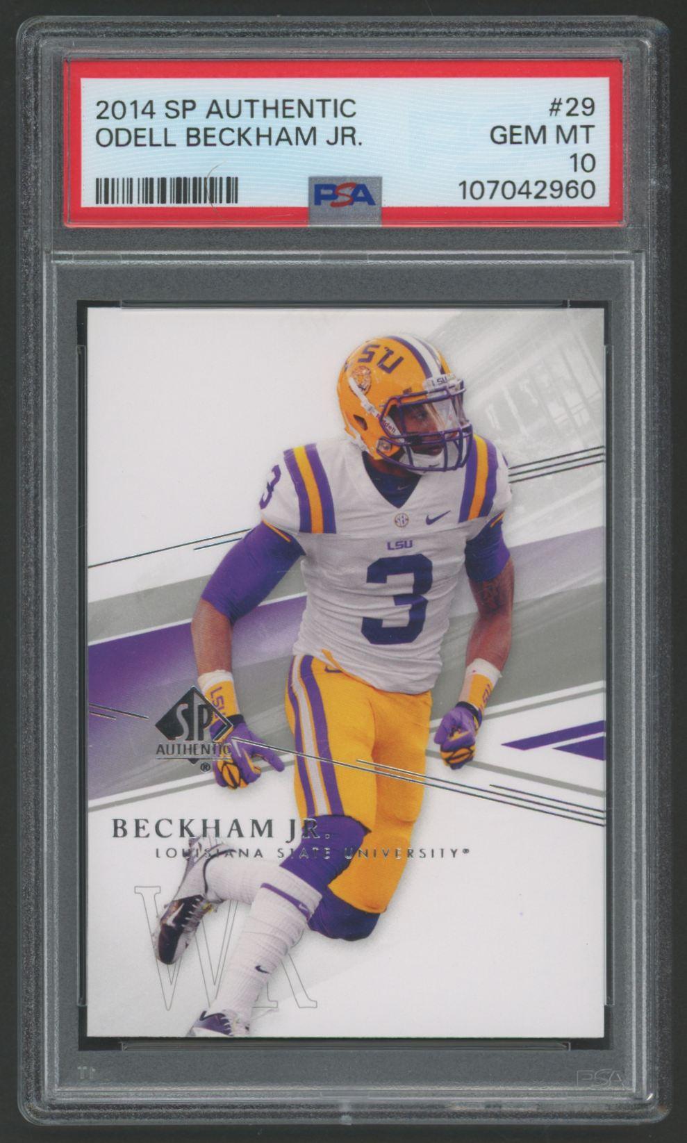Odell Beckham Jr. 2014 SP Authentic #29 RC (PSA 10) at PristineAuction.com Odell Beckham Jr. 2014 SP Authentic #29 RC (PSA 10) at PristineAuction.com
