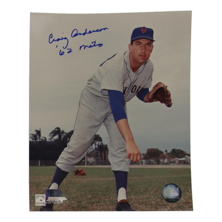 Craig Anderson Signed Mets 8x10 Photo Inscribed "'62 Mets" (AIV) at PristineAuction.com Craig Anderson Signed Mets 8x10 Photo Inscribed "'62 Mets" (AIV) at PristineAuction.com