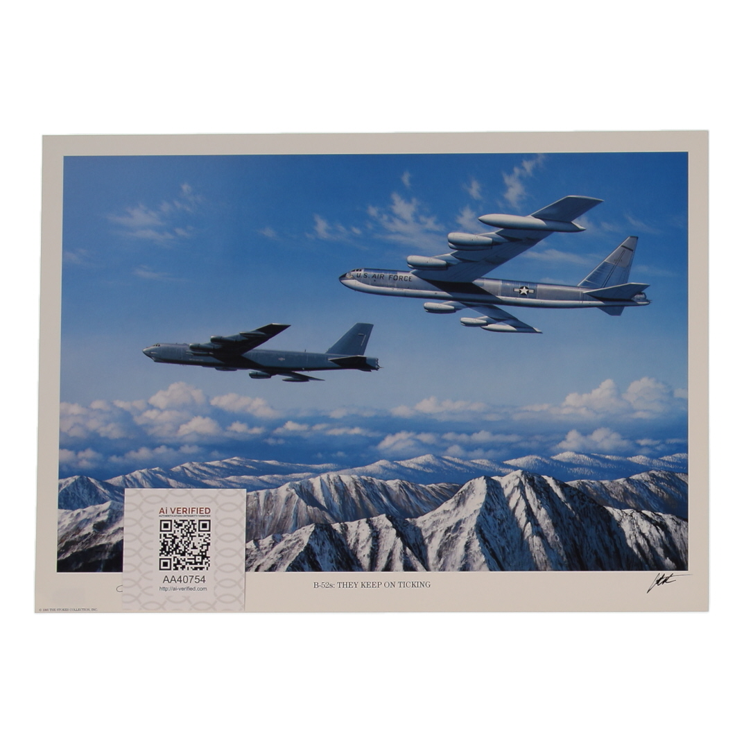 John T. Chain Jr. Signed 11.5x16 "B-52s: They Keep On Ticking" Art Print (AIV) at PristineAuction.com John T. Chain Jr. Signed 11.5x16 "B-52s: They Keep On Ticking" Art Print (AIV) at PristineAuction.com