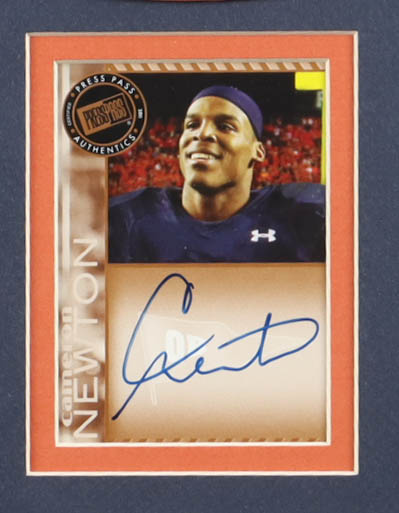 Cam Newton Signed Auburn Tigers Custom Framed Sports Card Display with Photos (Sports Collectibles) at PristineAuction.com Cam Newton Signed Auburn Tigers Custom Framed Sports Card Display with Photos (Sports Collectibles) at PristineAuction.com