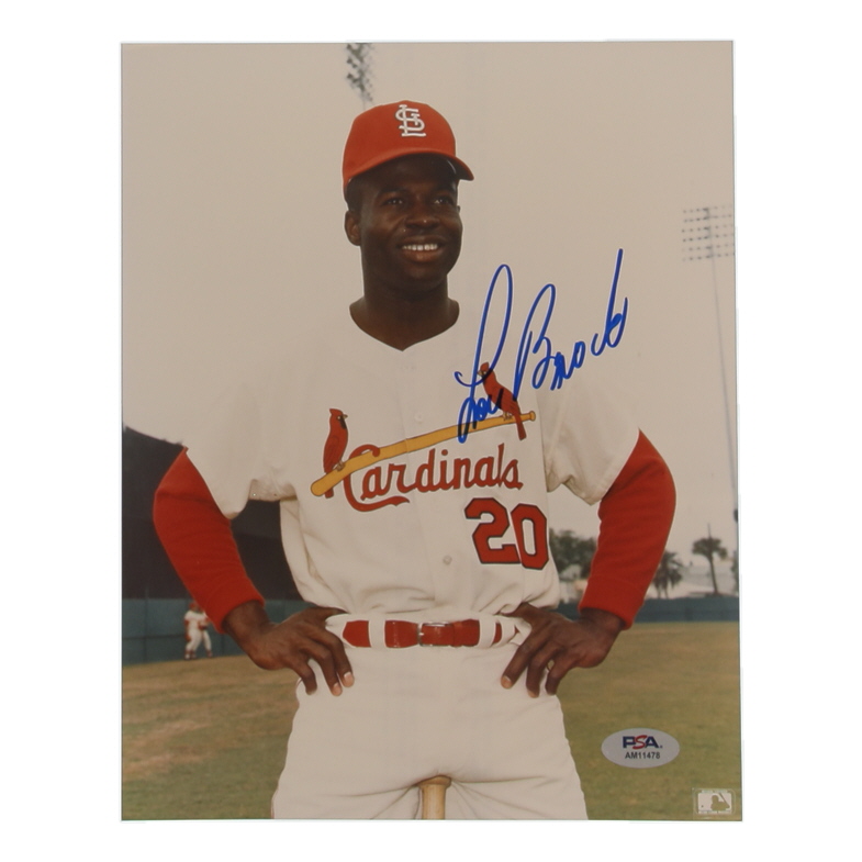 Lou Brock Signed Cardinals 8x10 Photo (PSA) at PristineAuction.com Lou Brock Signed Cardinals 8x10 Photo (PSA) at PristineAuction.com