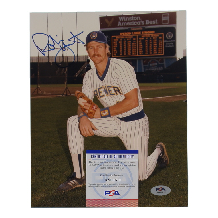 Robin Yount Signed Brewers 8x10 Photo (PSA) at PristineAuction.com Robin Yount Signed Brewers 8x10 Photo (PSA) at PristineAuction.com
