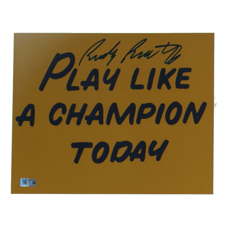 Rudy Ruettiger Signed Notre Dame Fighting Irish 8x10 Photo (AIV) at PristineAuction.com Rudy Ruettiger Signed Notre Dame Fighting Irish 8x10 Photo (AIV) at PristineAuction.com