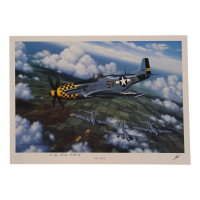 Lt. Col. William G. "Bill" Bailey Signed 11.5x16 "Top Cover" Art Print (AIV) at PristineAuction.com