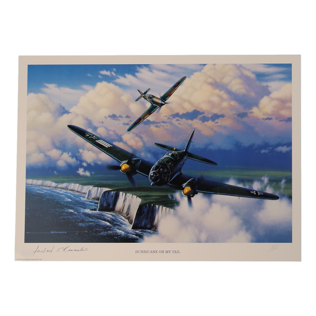 Herbert E. Knaebel Signed 11.5x16 "Hurricane On My Tail" Art Print (AIV) at PristineAuction.com Herbert E. Knaebel Signed 11.5x16 "Hurricane On My Tail" Art Print (AIV) at PristineAuction.com