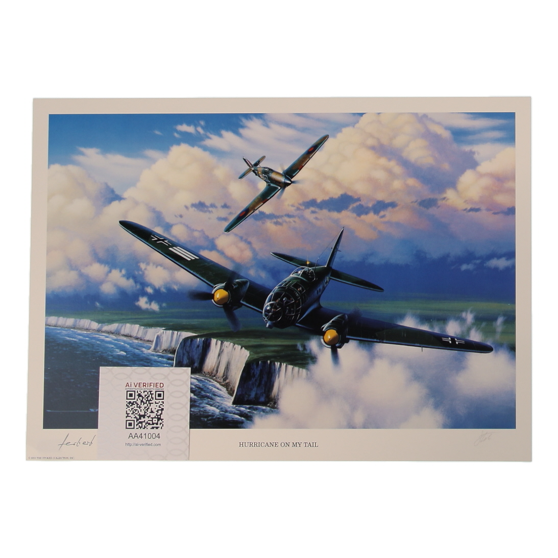 Herbert E. Knaebel Signed 11.5x16 "Hurricane On My Tail" Art Print (AIV) at PristineAuction.com Herbert E. Knaebel Signed 11.5x16 "Hurricane On My Tail" Art Print (AIV) at PristineAuction.com