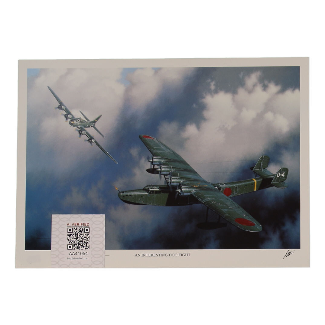 Edwin A. Loberg Signed 11.5x16 "An Interesting Dogfight" Art Print (AIV) at PristineAuction.com Edwin A. Loberg Signed 11.5x16 "An Interesting Dogfight" Art Print (AIV) at PristineAuction.com