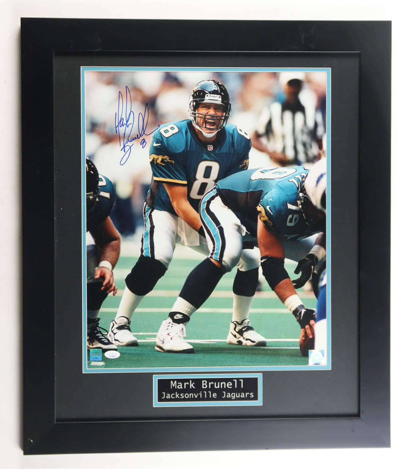 Mark Brunell Signed Jaguars Custom Framed Photo Display (JSA) at PristineAuction.com Mark Brunell Signed Jaguars Custom Framed Photo Display (JSA) at PristineAuction.com