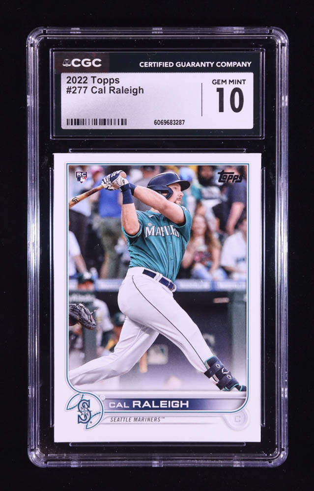Cal Raleigh 2022 Topps #277 RC (CGC 10) at PristineAuction.com Cal Raleigh 2022 Topps #277 RC (CGC 10) at PristineAuction.com