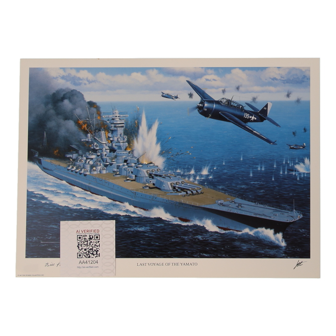 William Webb Patterson Signed 11.5x16 "Last Voyage OF The Yamamoto" Art Print With Rank Inscription (AIV) at PristineAuction.com William Webb Patterson Signed 11.5x16 "Last Voyage OF The Yamamoto" Art Print With Rank Inscription (AIV) at PristineAuction.com