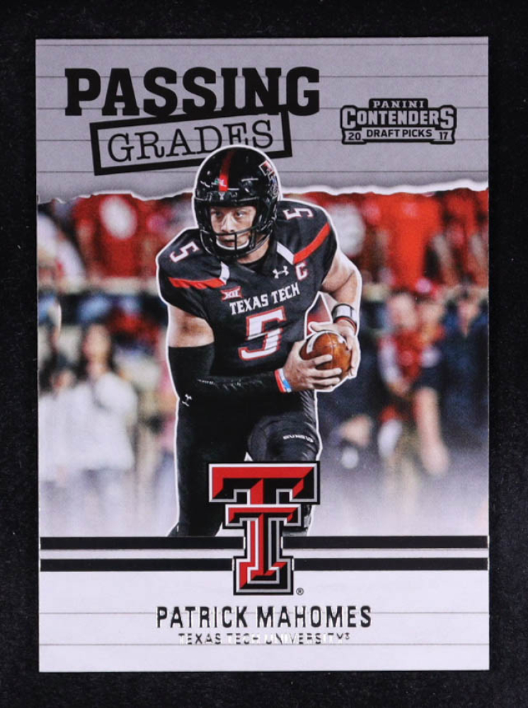 Patrick Mahomes II 2017 Panini Contenders Draft Picks Passing Grades #5 RC