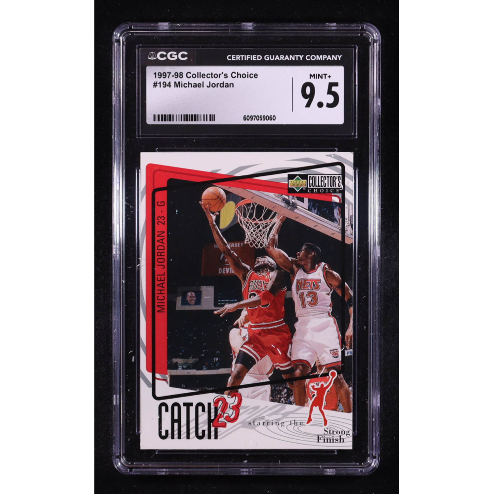 Michael Jordan 1997-98 Upper Deck Collector's Choice Catch 23 #194 (CGC 9.5) at PristineAuction.com