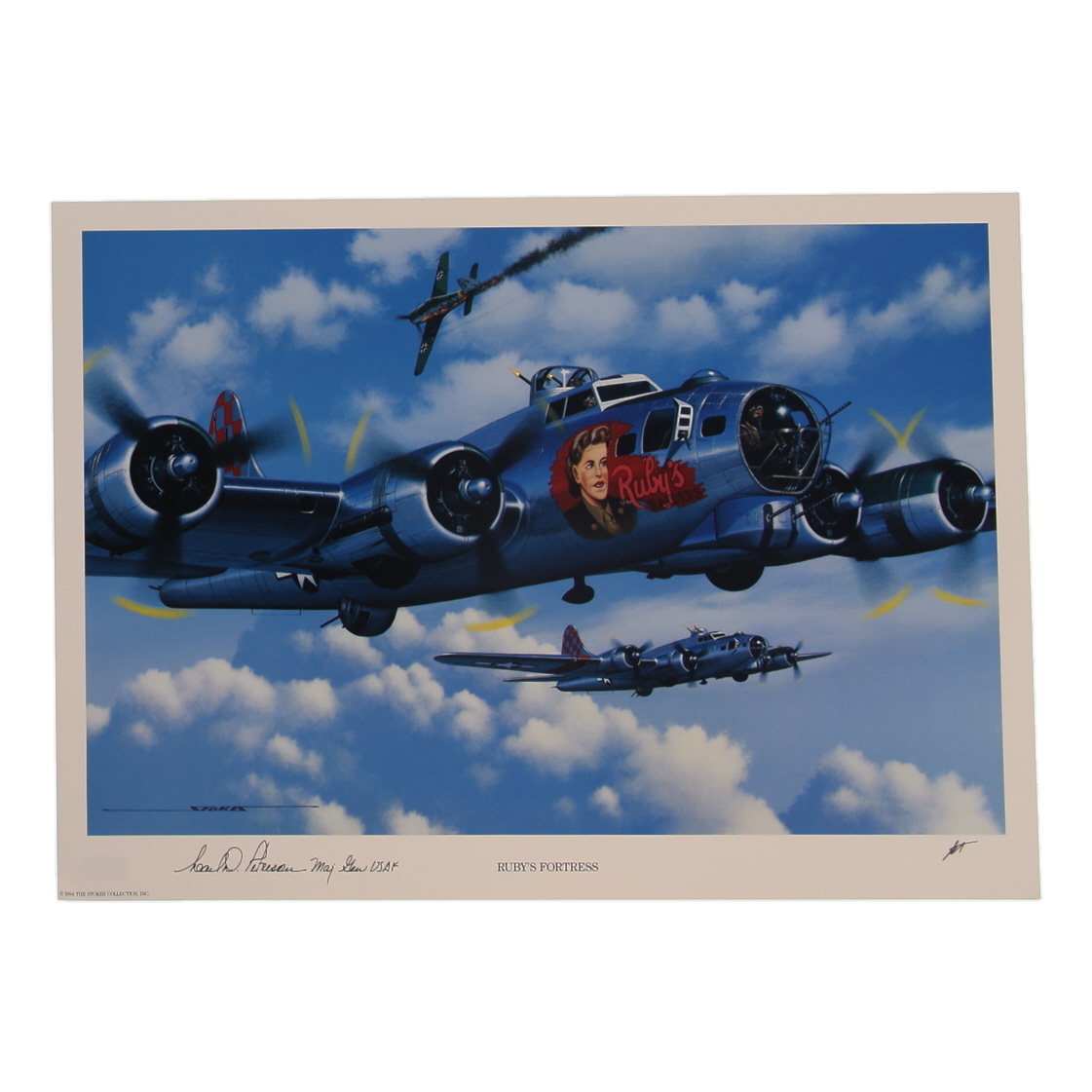 Carl Peterson Signed 11.5x16 "Ruby's Fortress" Art Print With Rank Inscription (AIV) at PristineAuction.com Carl Peterson Signed 11.5x16 "Ruby's Fortress" Art Print With Rank Inscription (AIV) at PristineAuction.com