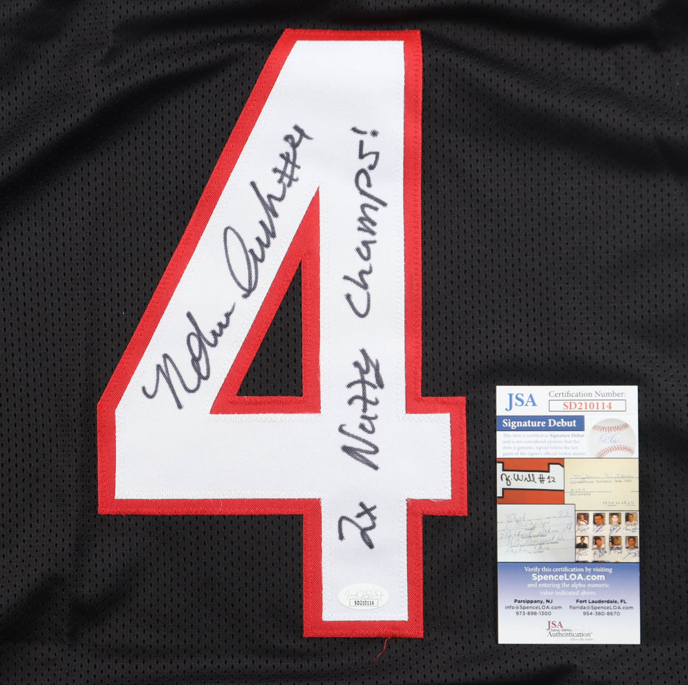 Nolan Smith Jr. Signed Jersey Inscribed "2x Natty Champs!" (JSA) at PristineAuction.com Nolan Smith Jr. Signed Jersey Inscribed "2x Natty Champs!" (JSA) at PristineAuction.com