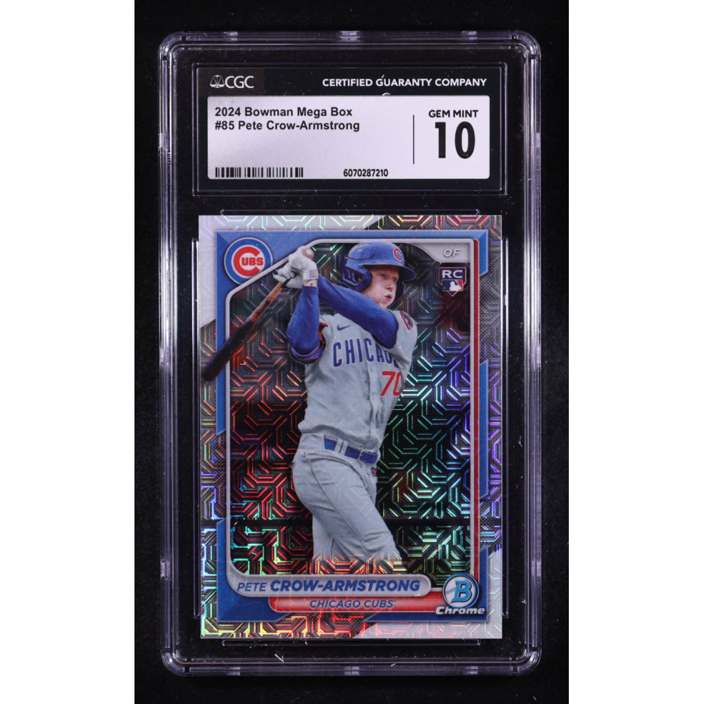 Pete Crow-Armstrong 2024 Bowman Mega Box #85 RC (CGC 10) at PristineAuction.com