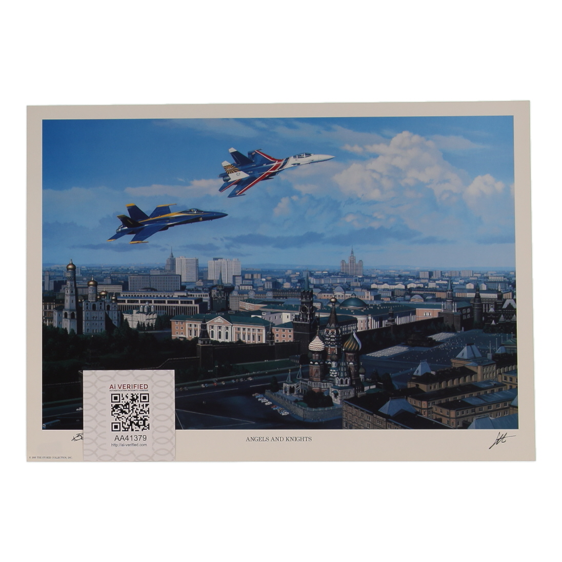 Roy "Butch" Voris Signed 11.5x16 "Angels And Knights" Art Print (AIV) at PristineAuction.com Roy "Butch" Voris Signed 11.5x16 "Angels And Knights" Art Print (AIV) at PristineAuction.com