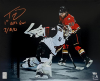 Trevor Zegras Signed Ducks 16x20 Photo Inscribed "1st NHL Goal 3/18/21" (Fanatics) at PristineAuction.com