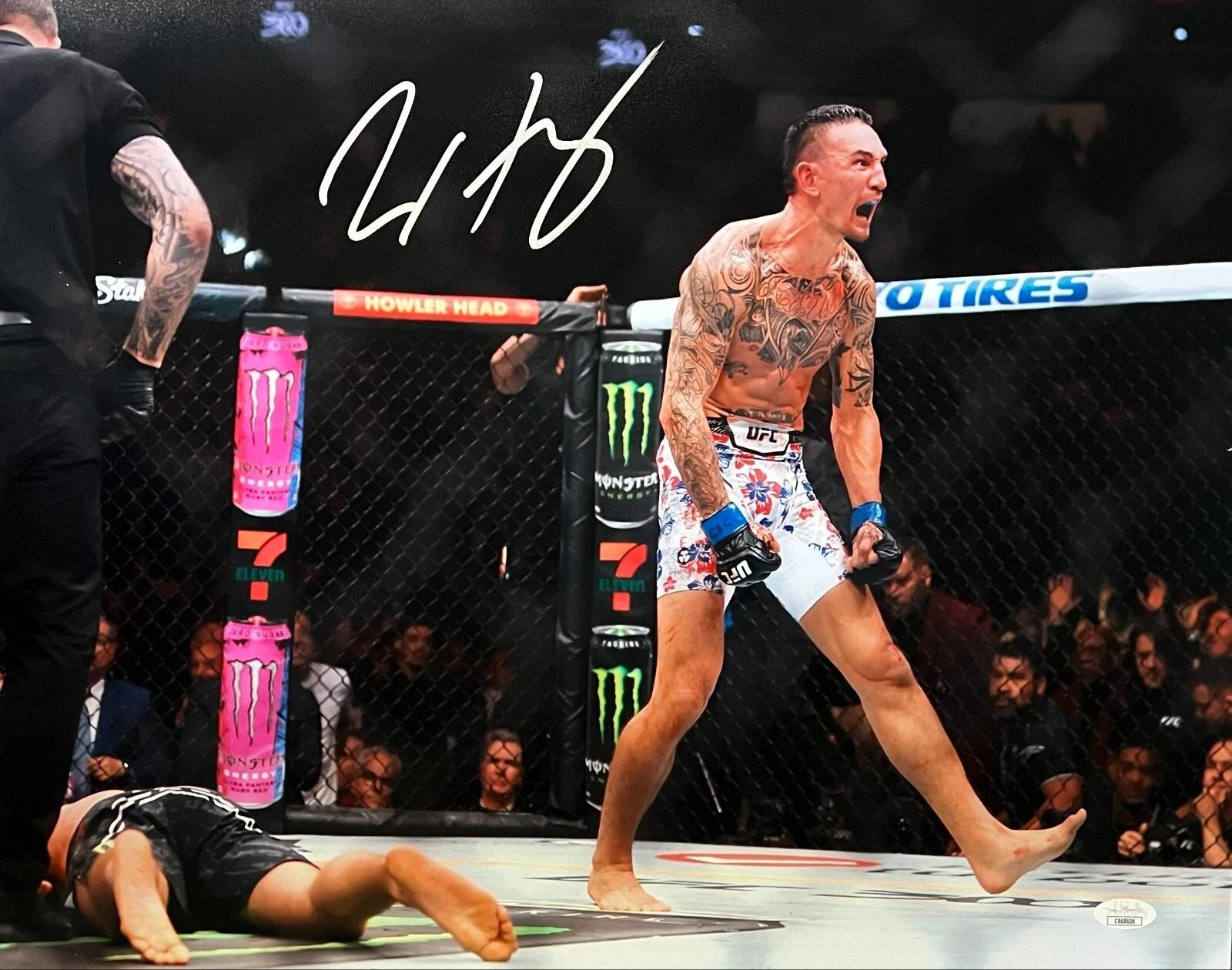 Max Holloway Signed UFC 16x20 Photo (JSA) at PristineAuction.com Max Holloway Signed UFC 16x20 Photo (JSA) at PristineAuction.com