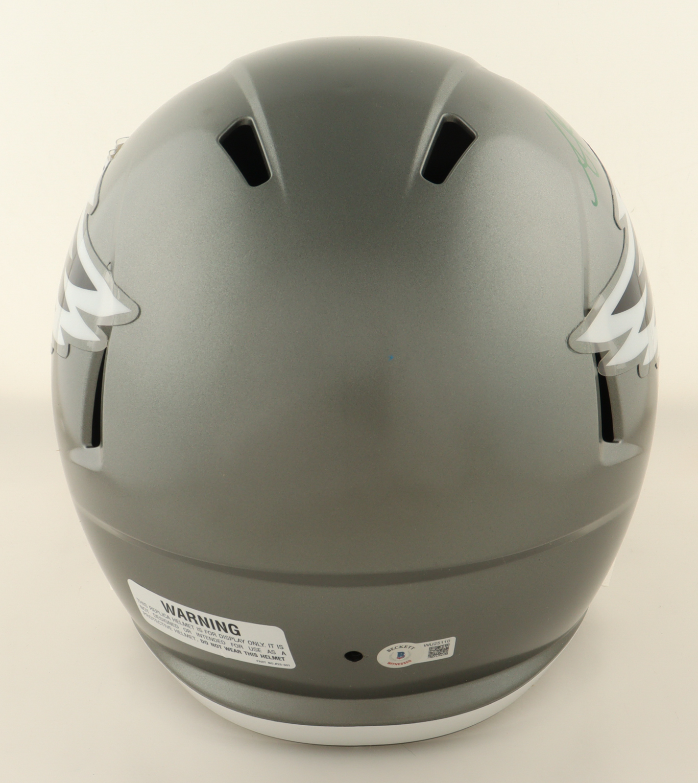 A. J. Brown Signed Eagles Full-Size Flash Alternate Speed Helmet (Beckett) at PristineAuction.com A. J. Brown Signed Eagles Full-Size Flash Alternate Speed Helmet (Beckett) at PristineAuction.com