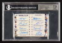 Jones / Maddux / Glavine / Smoltz / Horner / Acuna Jr. / Jones / Justice 2024 Leaf History Book Sports Edition Ch. 1 Book Club Purple Autographs #BC-1 #02/10 (BGS 7.5) at PristineAuction.com