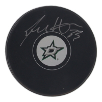 Benoit Hogue Signed Stars Logo Hockey Puck (JSA) at PristineAuction.com