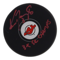 Ken Daneyko Signed Devils Logo Hockey Puck Inscribed "3x SC Champs" (JSA) at PristineAuction.com