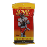 2021 Panini Score NFL Football Value Cello Fat Pack with (40) Cards at PristineAuction.com