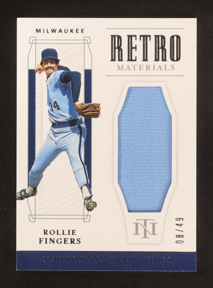 Rollie Fingers 2019 Panini National Treasures Retro Materials #17 #08/49 at PristineAuction.com Rollie Fingers 2019 Panini National Treasures Retro Materials #17 #08/49 at PristineAuction.com