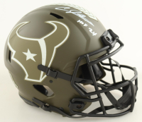 Andre Johnson Signed Texans Full-Size Authentic On-Field Salute to Service Speed Helmet Inscribed "HOF 24" (JSA) at PristineAuction.com