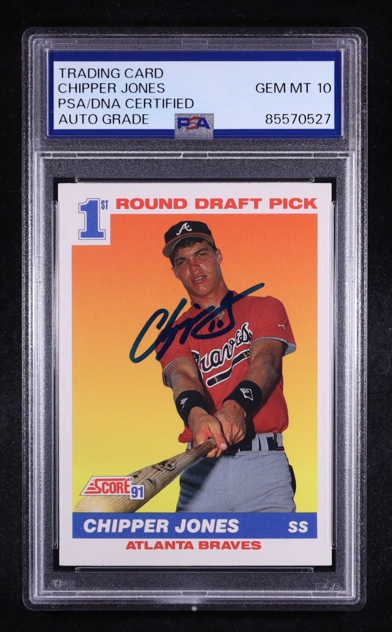 Chipper Jones Signed 1991 Score #671 RC (PSA | Auto 10) at PristineAuction.com Chipper Jones Signed 1991 Score #671 RC (PSA | Auto 10) at PristineAuction.com