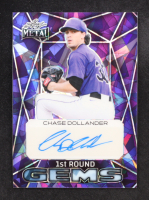 Chase Dollander 2024 Leaf Metal 1st Round Gems Purple Ice Autographs #DP-CD1 #7/7 RC at PristineAuction.com
