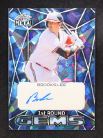 Brooks Lee 2024 Leaf Metal 1st Round Gems Blue Ice Autographs #1RG-BL1 #1/12 RC at PristineAuction.com