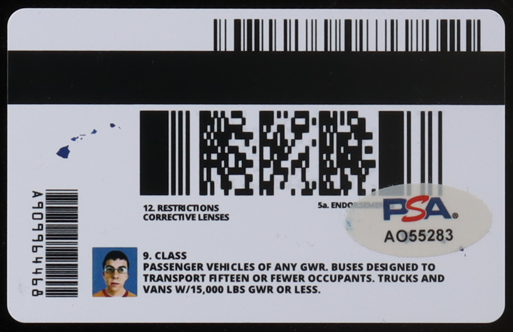 Christopher Mintz-Plasse Signed "Superbad" McLovin Drivers License (PSA) at PristineAuction.com Christopher Mintz-Plasse Signed "Superbad" McLovin Drivers License (PSA) at PristineAuction.com