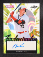 Brooks Lee 2024 Leaf Vivid Technicolor Neon Splash Autographs #T-BL1 #7/10 RC at PristineAuction.com