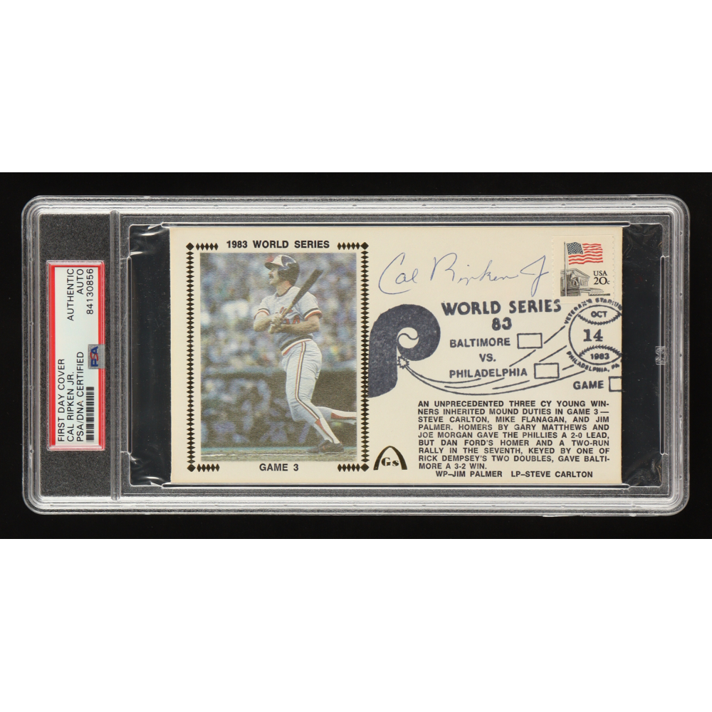 Cal Ripken Jr. Signed 1983 World Series FDC Cachet (PSA) at PristineAuction.com