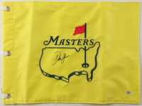 Dustin Johnson Signed The Masters Tournament Golf Pin Flag (PSA) at PristineAuction.com