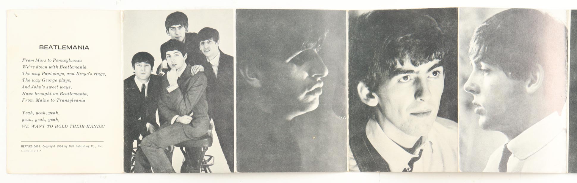 1964 "Beatles: Ringo, John, George, Paul" Original Vintage Photograph Booklet at PristineAuction.com 1964 "Beatles: Ringo, John, George, Paul" Original Vintage Photograph Booklet at PristineAuction.com