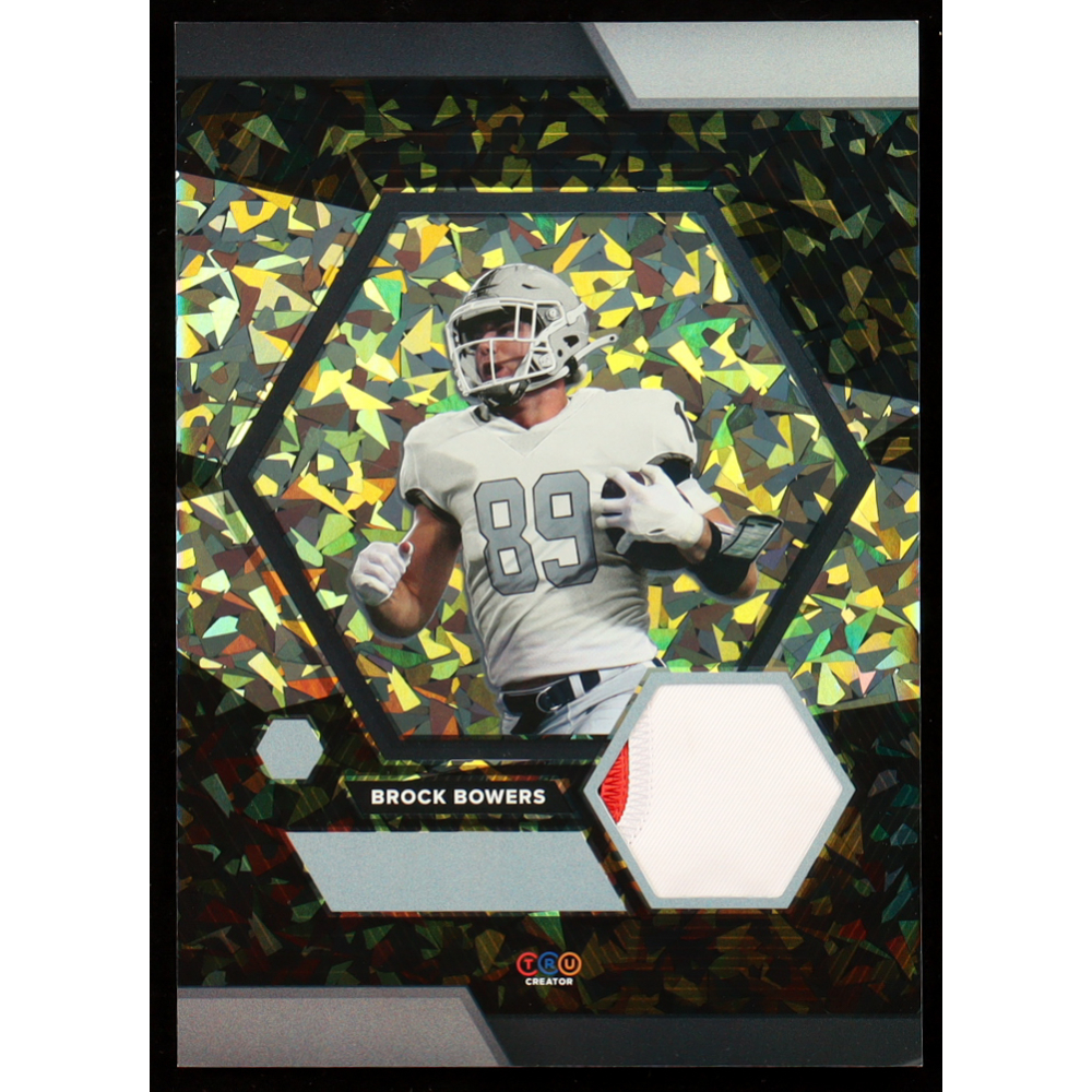 Brock Bowers 2024 TruSport Jumbo TruCreator Cracked Ice #07 #JCBB JSY RC at PristineAuction.com