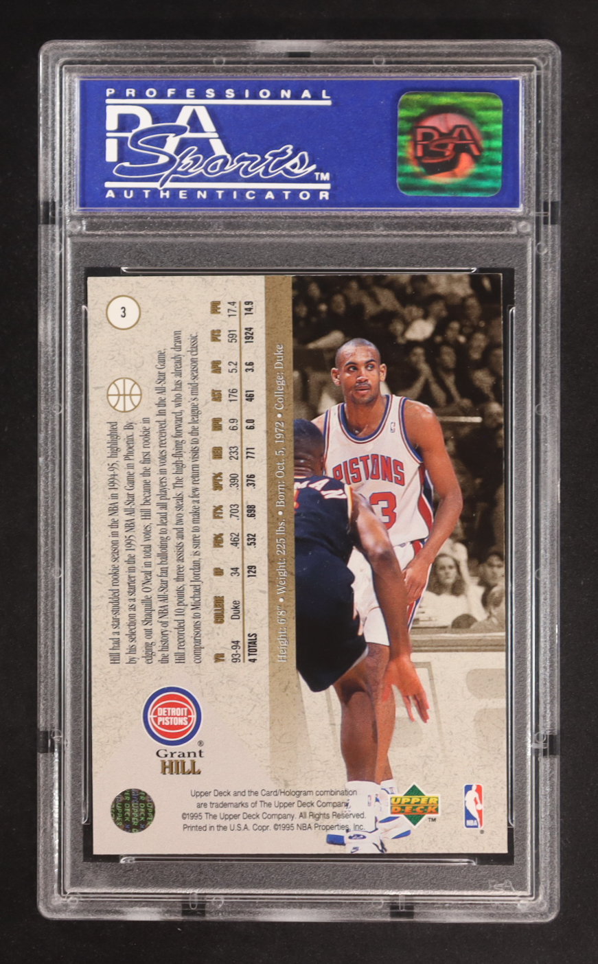 Grant Hill FOIL 1994-95 SP #3 RC (PSA 8) at PristineAuction.com Grant Hill FOIL 1994-95 SP #3 RC (PSA 8) at PristineAuction.com