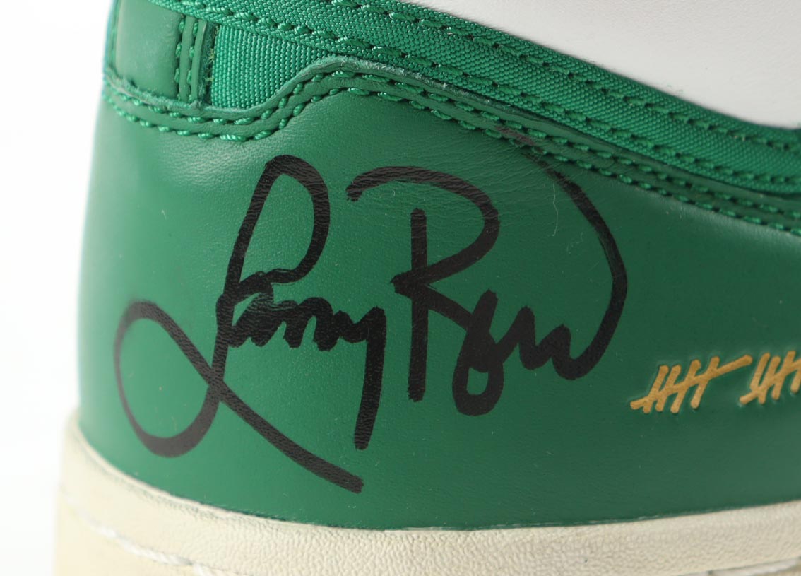 Larry Bird Signed Converse 1984 Boston Celtics Championship Special Edition Retired Basketball Shoe with Display Case (PSA) at PristineAuction.com Larry Bird Signed Converse 1984 Boston Celtics Championship Special Edition Retired Basketball Shoe with Display Case (PSA) at PristineAuction.com