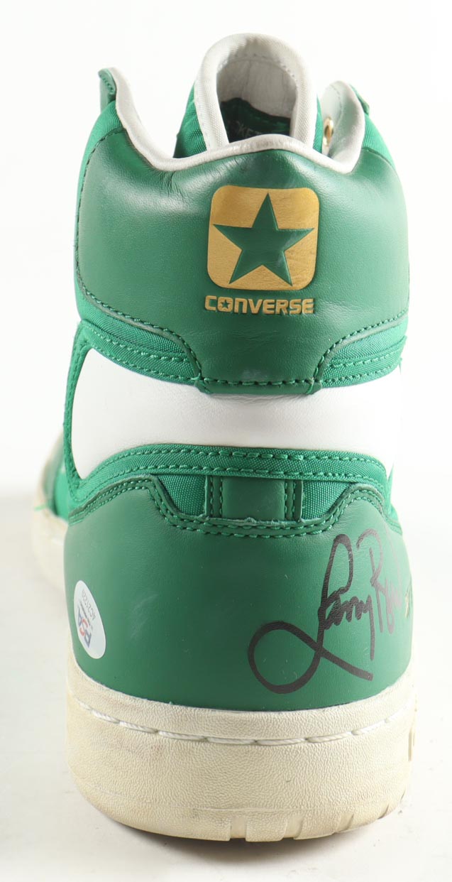 Larry Bird Signed Converse 1984 Boston Celtics Championship Special Edition Retired Basketball Shoe with Display Case (PSA) at PristineAuction.com Larry Bird Signed Converse 1984 Boston Celtics Championship Special Edition Retired Basketball Shoe with Display Case (PSA) at PristineAuction.com