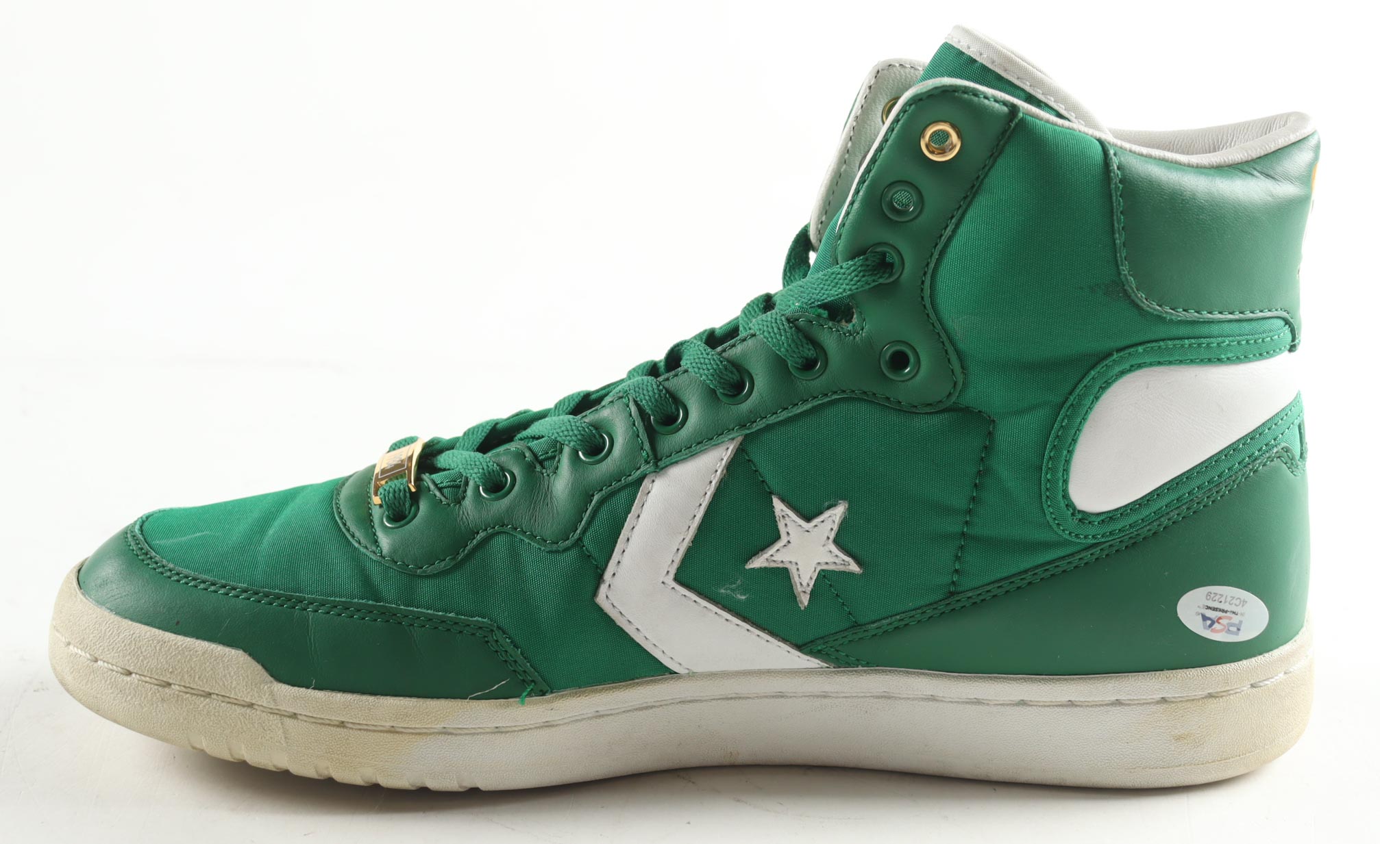 Larry Bird Signed Converse 1984 Boston Celtics Championship Special Edition Retired Basketball Shoe with Display Case (PSA) at PristineAuction.com Larry Bird Signed Converse 1984 Boston Celtics Championship Special Edition Retired Basketball Shoe with Display Case (PSA) at PristineAuction.com