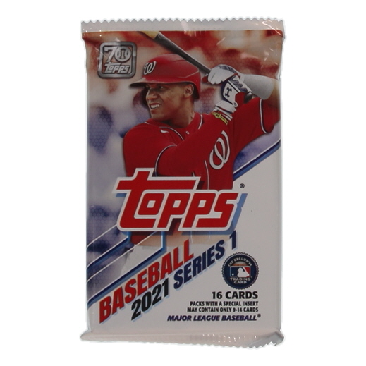 2021 Topps Series 1 Baseball Cello Pack with (16) Cards at PristineAuction.com 2021 Topps Series 1 Baseball Cello Pack with (16) Cards at PristineAuction.com