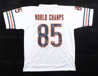 1985 Bears World Champions Jersey Team-Signed by (12) with Mike Singletary, Willlie Gault, Shaun Gayle, Stefan Humphries (JSA) at PristineAuction.com