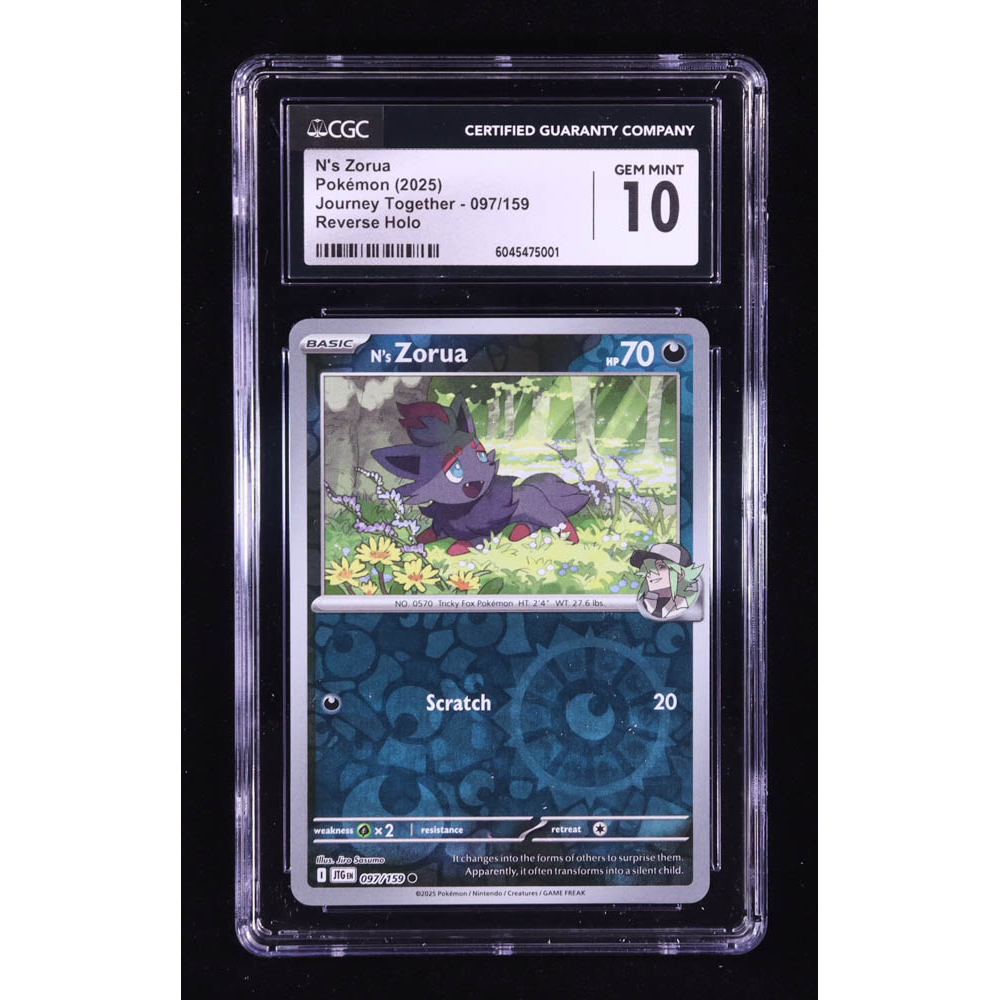 N's Zorua 2025 Pokemon TCG Scarlet & Violet Journey Together #097 REVERSE HOLO (CGC 10) at PristineAuction.com