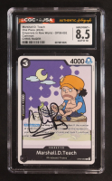 Chris Rager Signed 2024 One Piece Card Game Emperors in New World Marshall D. Teach C #OP09-092 (CGC 8.5 | Autograph Graded CGC 10) at PristineAuction.com