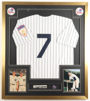 Mickey Mantle Signed Custom Framed Cut Display with Jersey & 1953 World Series Pin (Beckett) at PristineAuction.com
