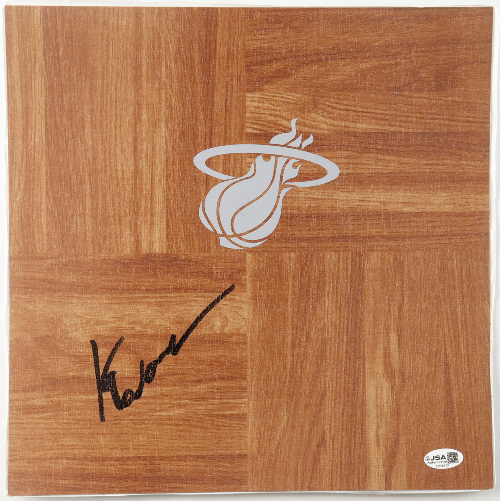 Kel'el Ware Signed Heat Logo 12x12 Floor Piece (JSA) at PristineAuction.com Kel'el Ware Signed Heat Logo 12x12 Floor Piece (JSA) at PristineAuction.com